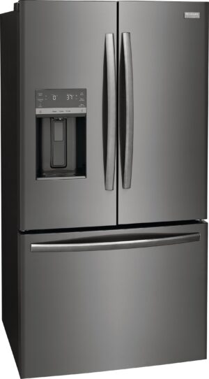 27.8 CuFt French Door Refrigerator in Black Stainless with CrispSeal® Plus Crispers