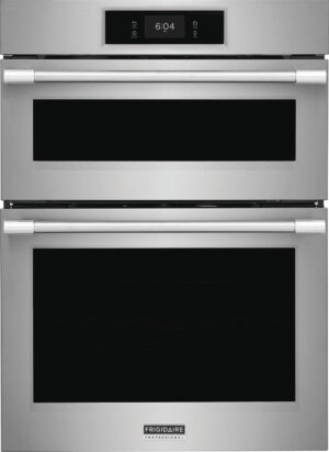 30" Electric Steam Self Cleaning Microwave Combo Wall Oven In Stainless Steel with Total Convection