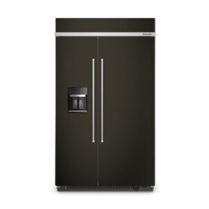29.4 Cu. Ft. 48-Inch Built-In Side-by-Side Refrigerator with Ice and Water Dispenser - Black Stainless Steel