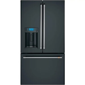 22.1 CuFt Smart Counter Depth French Door Refrigerator In Matte Black With Hot Water Dispenser