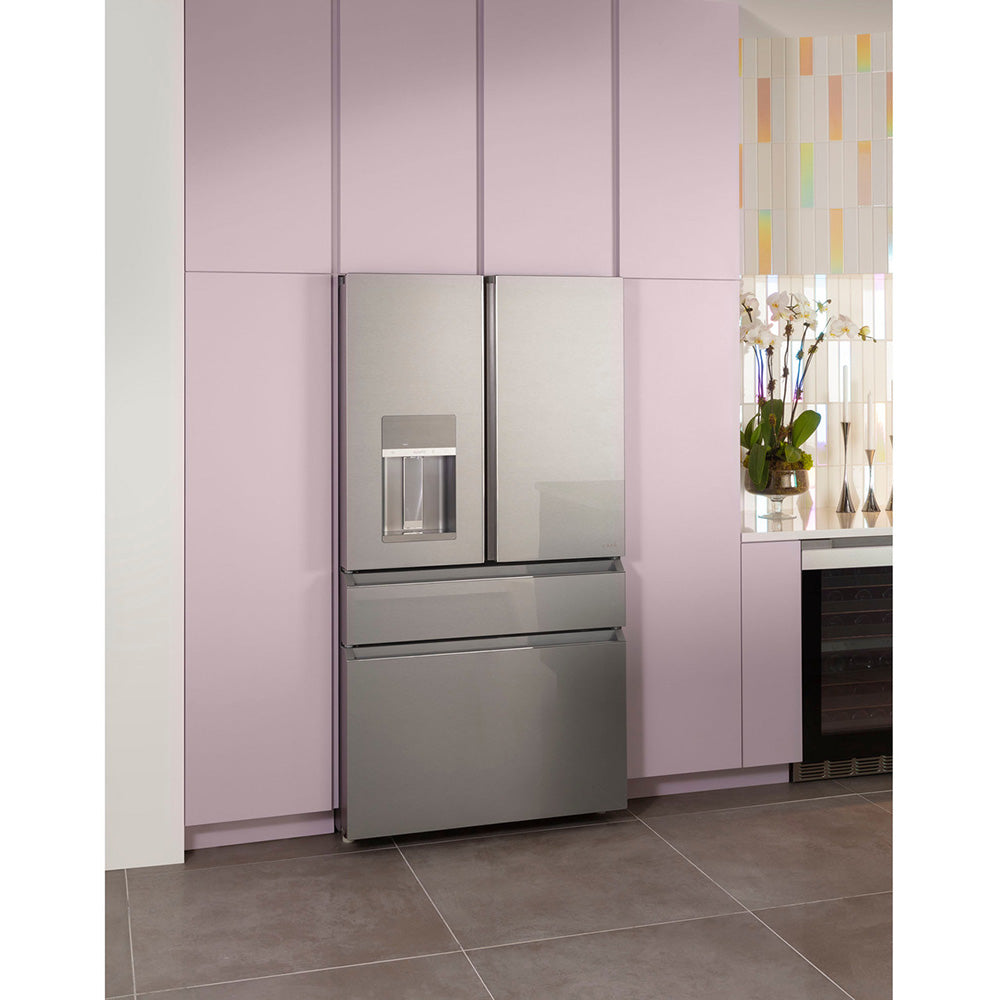 22.3 CuFt Smart Counter Depth 4-Door French Door Refrigerator in Platinum Glass with Convertible Drawer - Image 10
