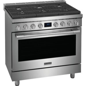 4.4 CuFt 6-Burner Freestanding Gas Range in Stainless Steel with Convection Bake