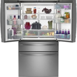 23.2 CuFt Smart Counter-Depth 4-Door French-Door Refrigerator in Stainless Steel