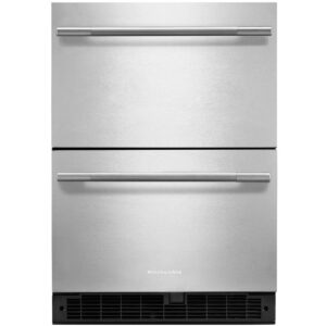 4.4 CuFt Undercounter Double-Drawer Refrigerator in Stainless Steel
