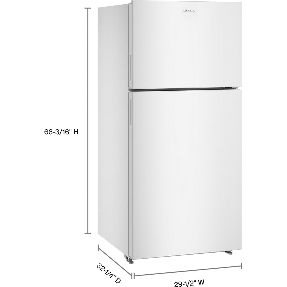 19.3 CuFt Top Mount Refrigerator in White