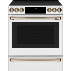 30-inch Slide-In Electric Smart Range with 5 Radiant Elements - Matte White