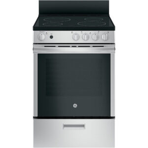 24-inch Freestanding Electric Range with 4 Radiant Smoothtop Burner - Stainless Steel