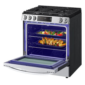 30-inch Slide-In Smart Gas Range with 5 Sealed Burners - Stainless Steel