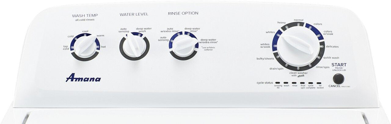 3.8 CuFt Electric Top Load White Washer with High-Efficiency Agitator and Wash System - Image 8