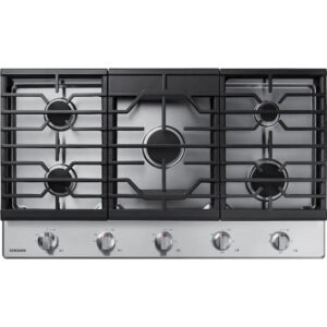 36-Inch 5-Burner Sealed Gas Cooktop With Continuous Cast Iron Grates In Stainless Steel