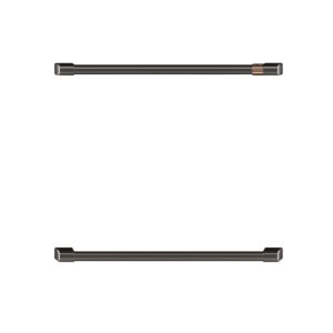 2 - 30-inch Double Wall Oven Handles - Brushed Black