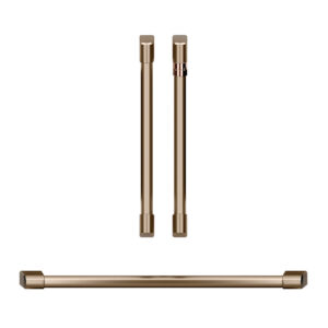 2 French-Door Handles - Brushed Bronze