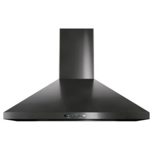 30-inch Wall Mount Chimney Hood - Black Stainless Steel