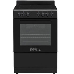 24″ Wide 4-Burner Freestanding Electric Stove in Black