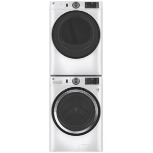 4.8 CuFt Smart Front Load Washer with 7.8 CuFt Smart Front Load Electric Dryer in White