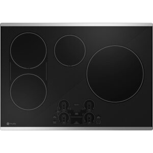 30" 4-Element Induction Electric Cooktop in Stainless Steel with Digital Touch Controls