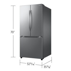 25 CuFt Bespoke AI French Door Refrigerator in Stainless Steel with Auto Ice Maker & All-Around Cooling
