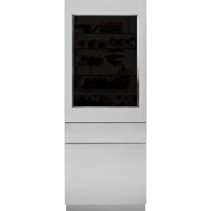30" Integrated Refer Stainless Steel Glass Door Panel