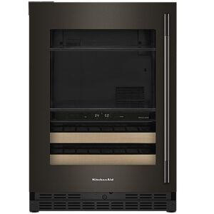 4.8 Cu. Ft. 24" Beverage Center with Glass Door and Wood-Front Racks