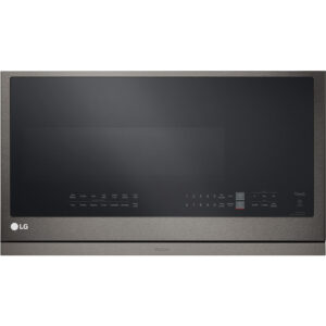 2.1 CuFt Smart 1050 Wattage Over-the-Range Microwave in Black Stainless with ExtendaVent® 2.0