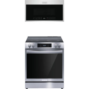 6.2 CuFt 5-Element Freestanding Electric Range with 1.9 CuFt 1000 Wattage Over-The-Range Microwave in Stainless Steel