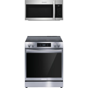 6.2 CuFt 5-Element Freestanding Electric Range with 1.9 CuFt 1000 Wattage Over-The-Range Microwave in Stainless Steel