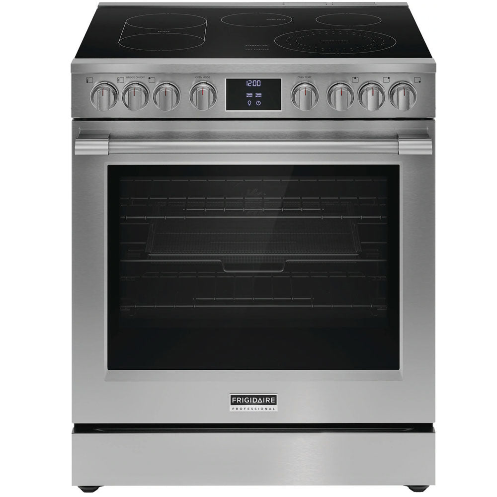 6.2 CuFt Slide-In Electric Range in Stainless Steel with No Preheat + Air Fry