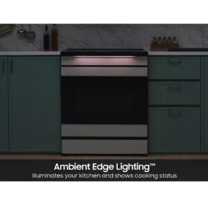 6.3 Cu. Ft. Bespoke Slide-In Electric Range with AI Home & Smart Oven Camera - Stainless Steel
