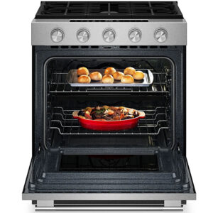 5.0 CuFt Slide-in Gas Range in Stainless Steel with Even-Heat™ True Convection