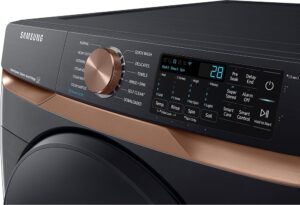 5.0 CuFt Smart Steam Front Load Brushed Black Washer with Super Speed Wash