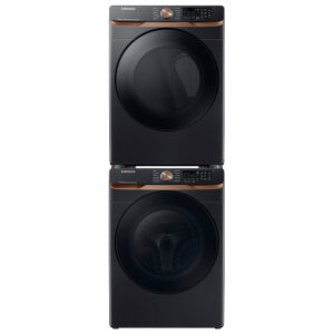 5.0 CuFt Smart Steam Front Load Washer with 7.5 CuFt Smart Steam Sanitize+ Electric Dryer in Brushed Black