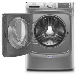 5.0 CuFt Smart Steam Sanitize Front Load Metallic Slate Washer with Extra Power Button and Fresh Hold® Option