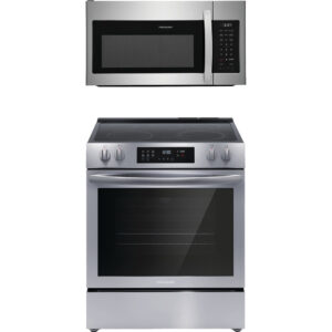 5.3 CuFt 5-Element Freestanding Electric Range with 1.8 CuFt Over-The-Range Microwave in Stainless Steel