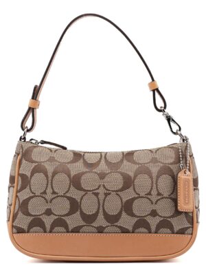 6094 Beige Signature C Demi Shoulder Bag
