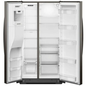 21 CuFt Counterdepth Side-by-Side Refrigerator in Black Stainless Steel