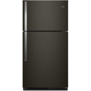 21.3 CuFt Top-Mount Refrigerator in Black Stainless with Dairy Bin
