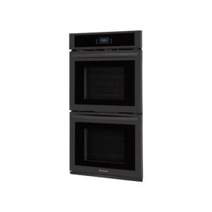 27" Double Electric Wall Oven in Black with Fan Convection