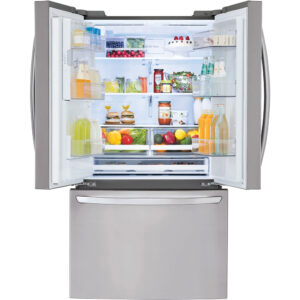 28 CuFt Smart Bottom Mount Refrigerator in Stainless Steel with Door Cooling+