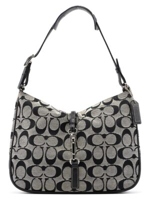 6091 Grey Signature C Hobo Shoulder Bag