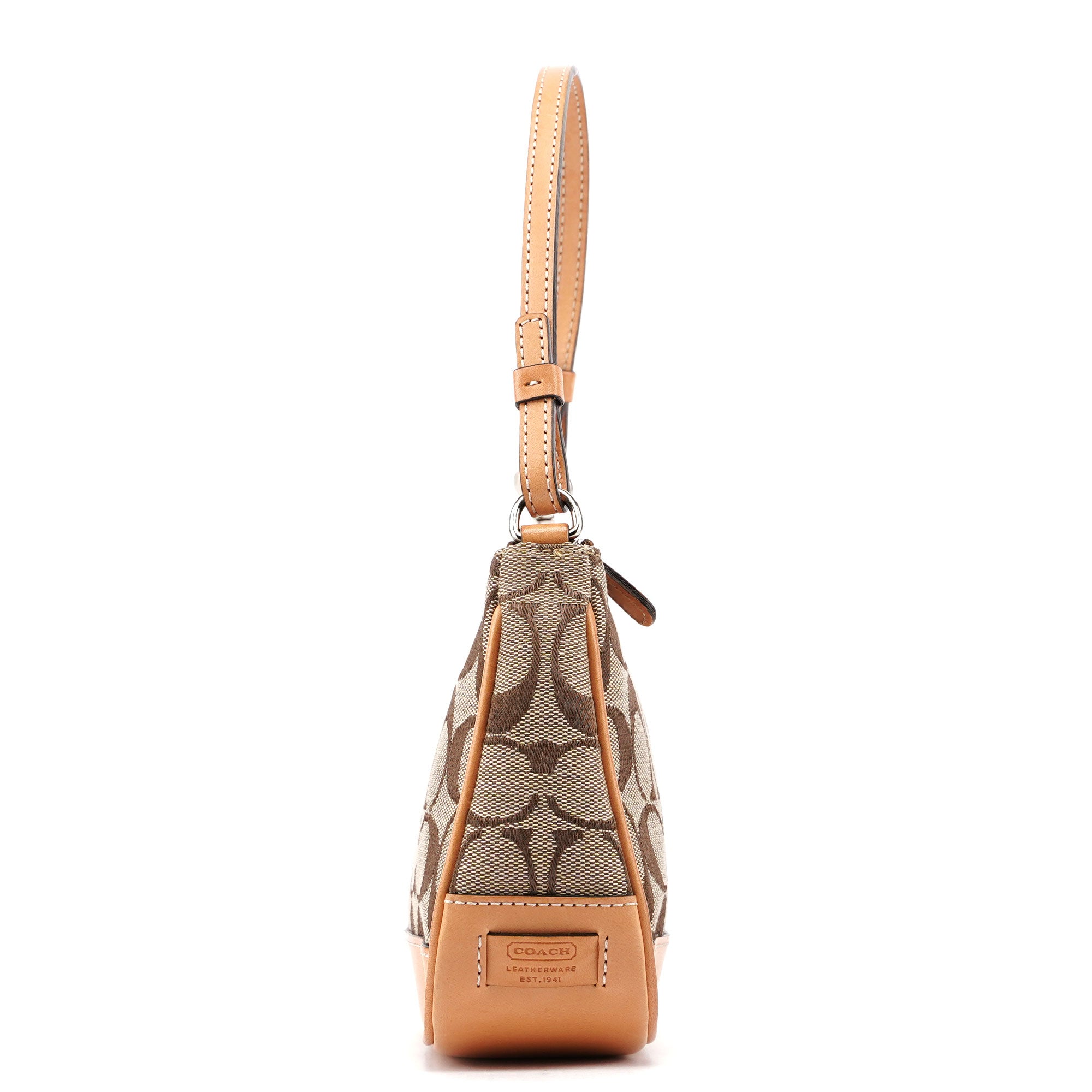 6094 Beige Signature C Demi Shoulder Bag - Image 4