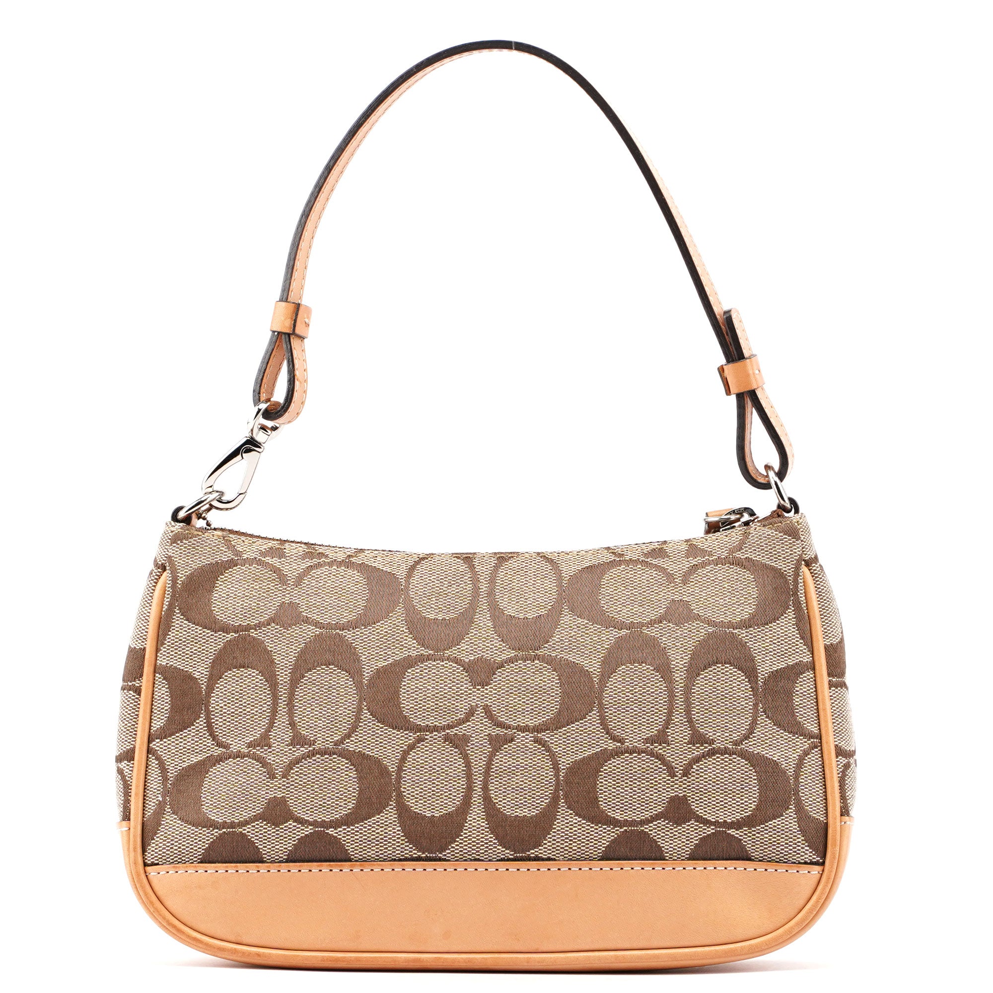 6094 Beige Signature C Demi Shoulder Bag - Image 5