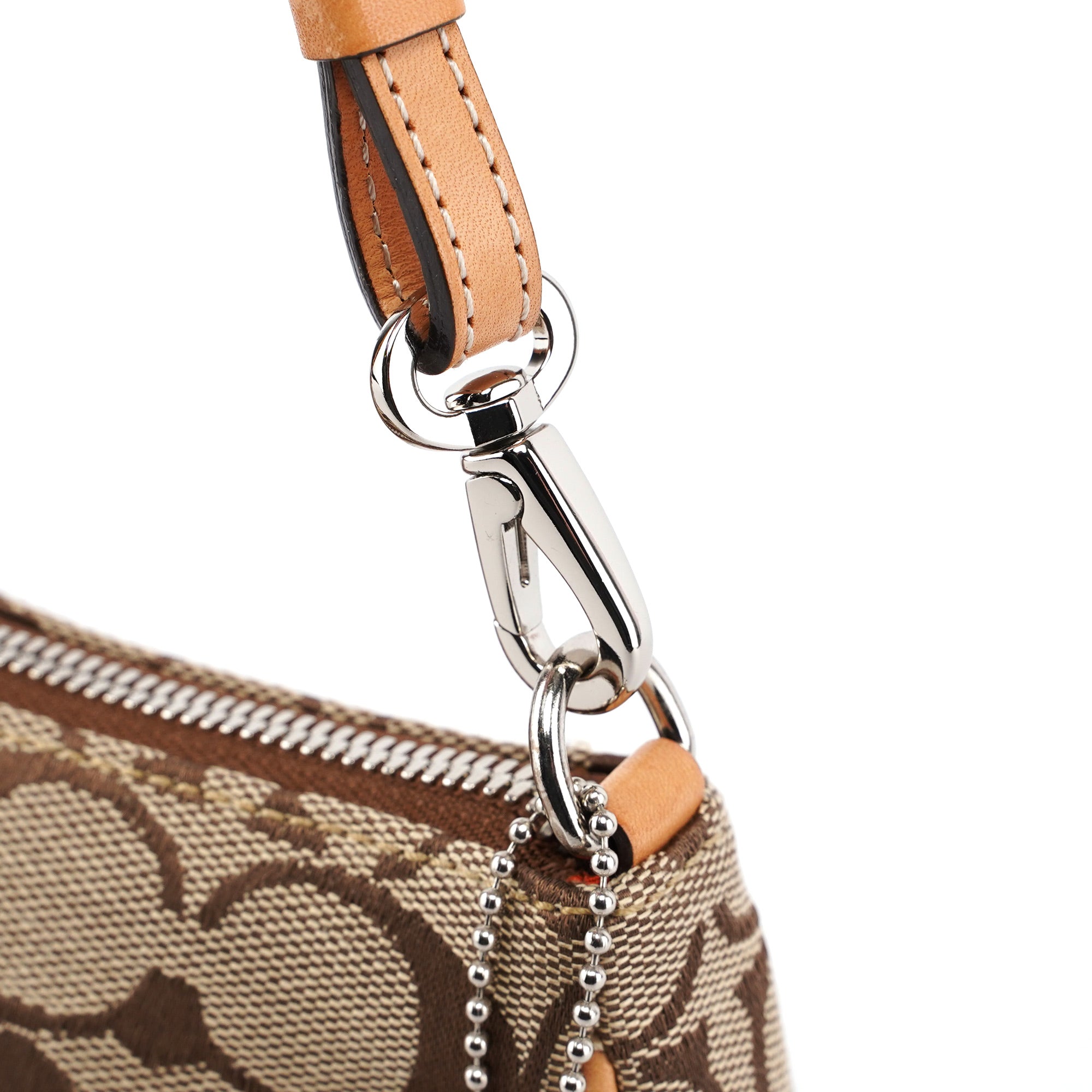6094 Beige Signature C Demi Shoulder Bag - Image 8