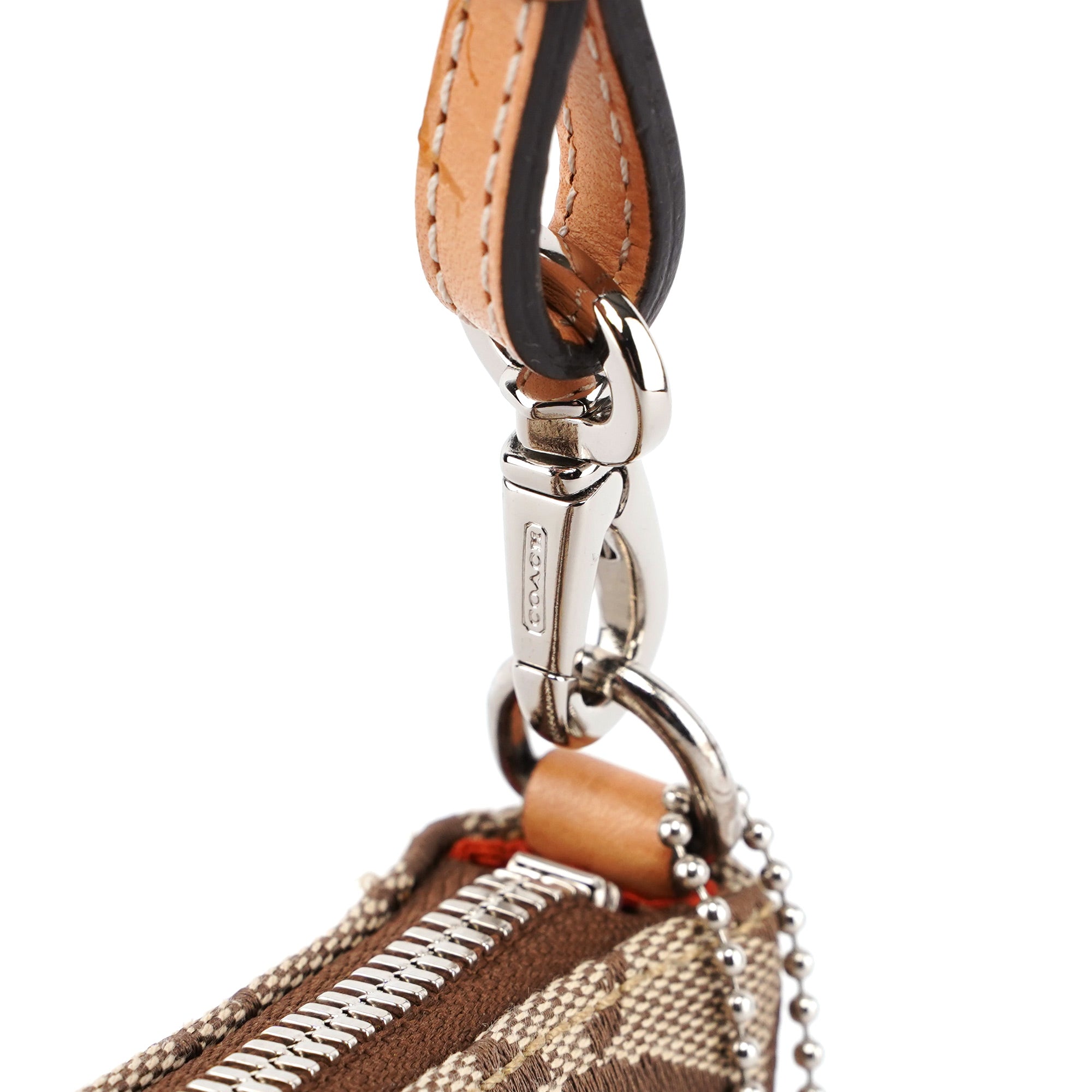 6094 Beige Signature C Demi Shoulder Bag - Image 9