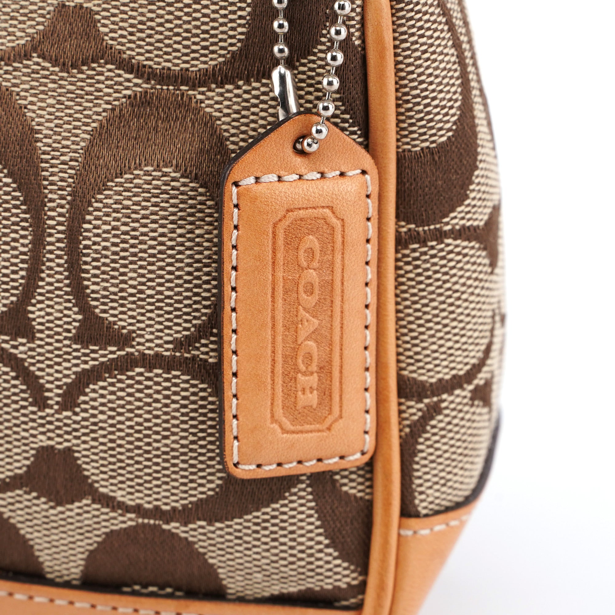 6094 Beige Signature C Demi Shoulder Bag - Image 10