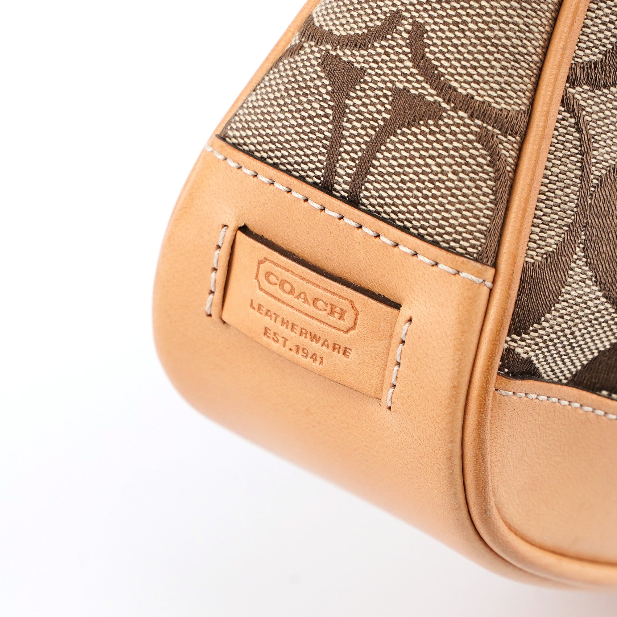 6094 Beige Signature C Demi Shoulder Bag - Image 11