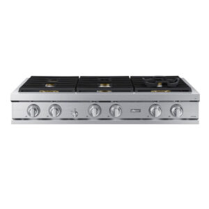 48" 6-Burner Built-In Gas Rangetop in Stainless Steel with 6 Burners
