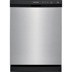 55 dBA Front Control Dishwasher in Stainless Steel with Heated Drying