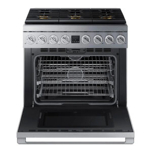 5.9 CuFt 6-Burner Gas Range in Silver Stainless