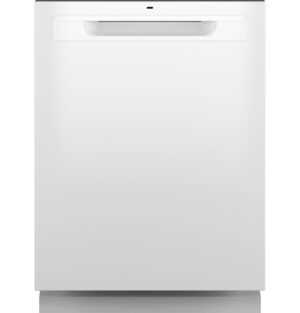50 dBA Steam Sanitize Hidden Top Control Dishwasher in White with Dry Boost™