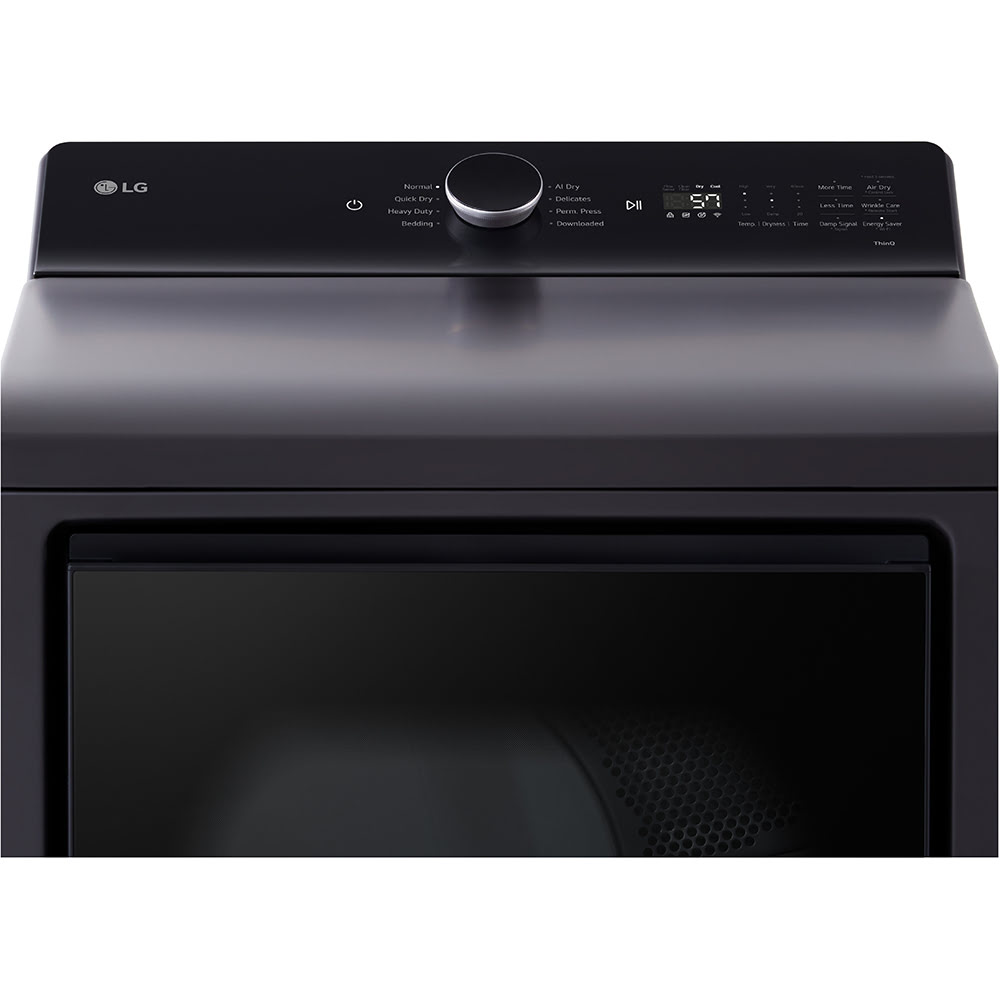 7.3 CuFt Smart Matte Black Electric Dryer with EasyLoad™ Door and AI Sensing